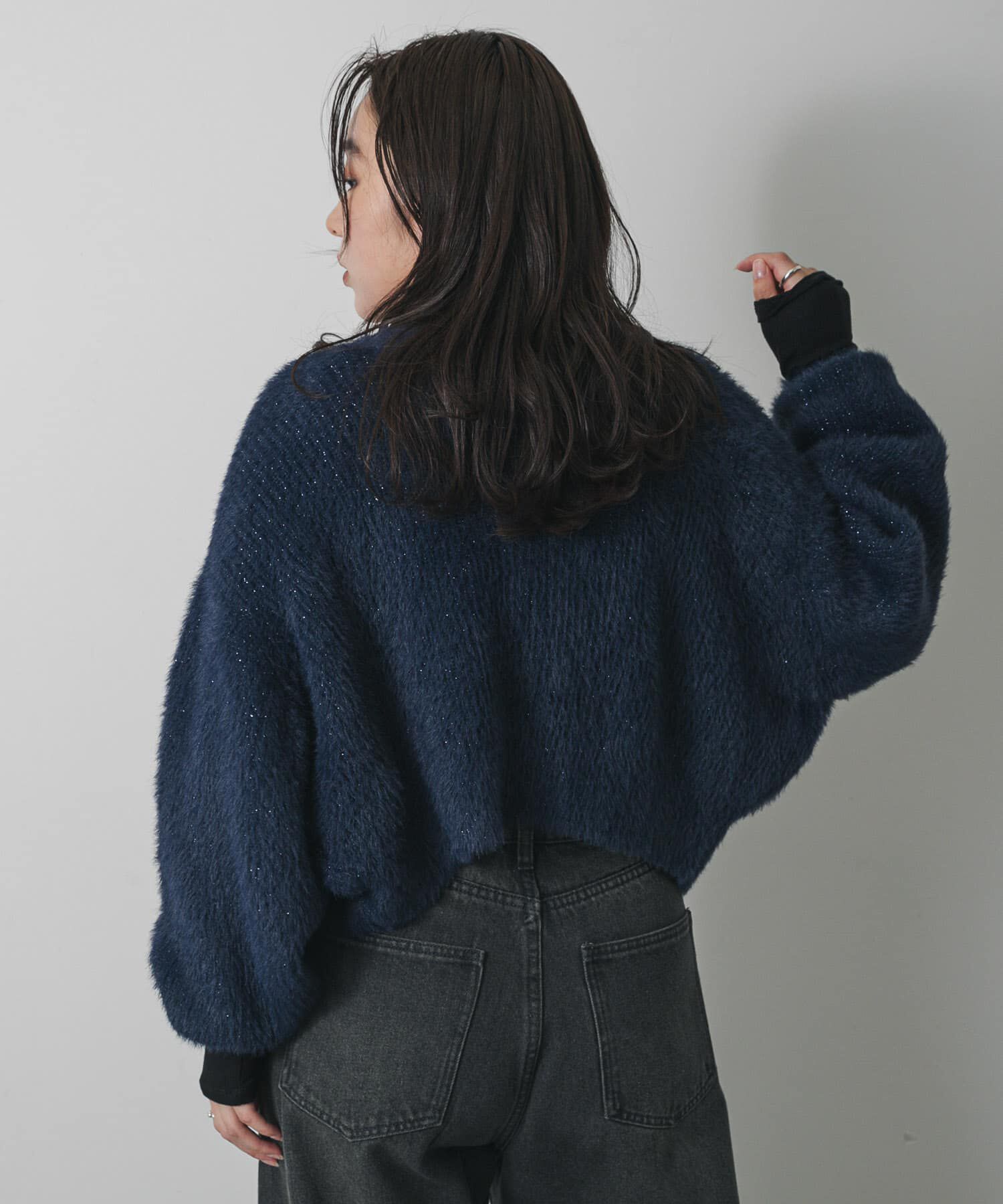 SENSE OF PLACE by URBAN RESEARCH「『一部WEB限定カラー』ラメシャギークロップドカーディガン」|カーディガン|