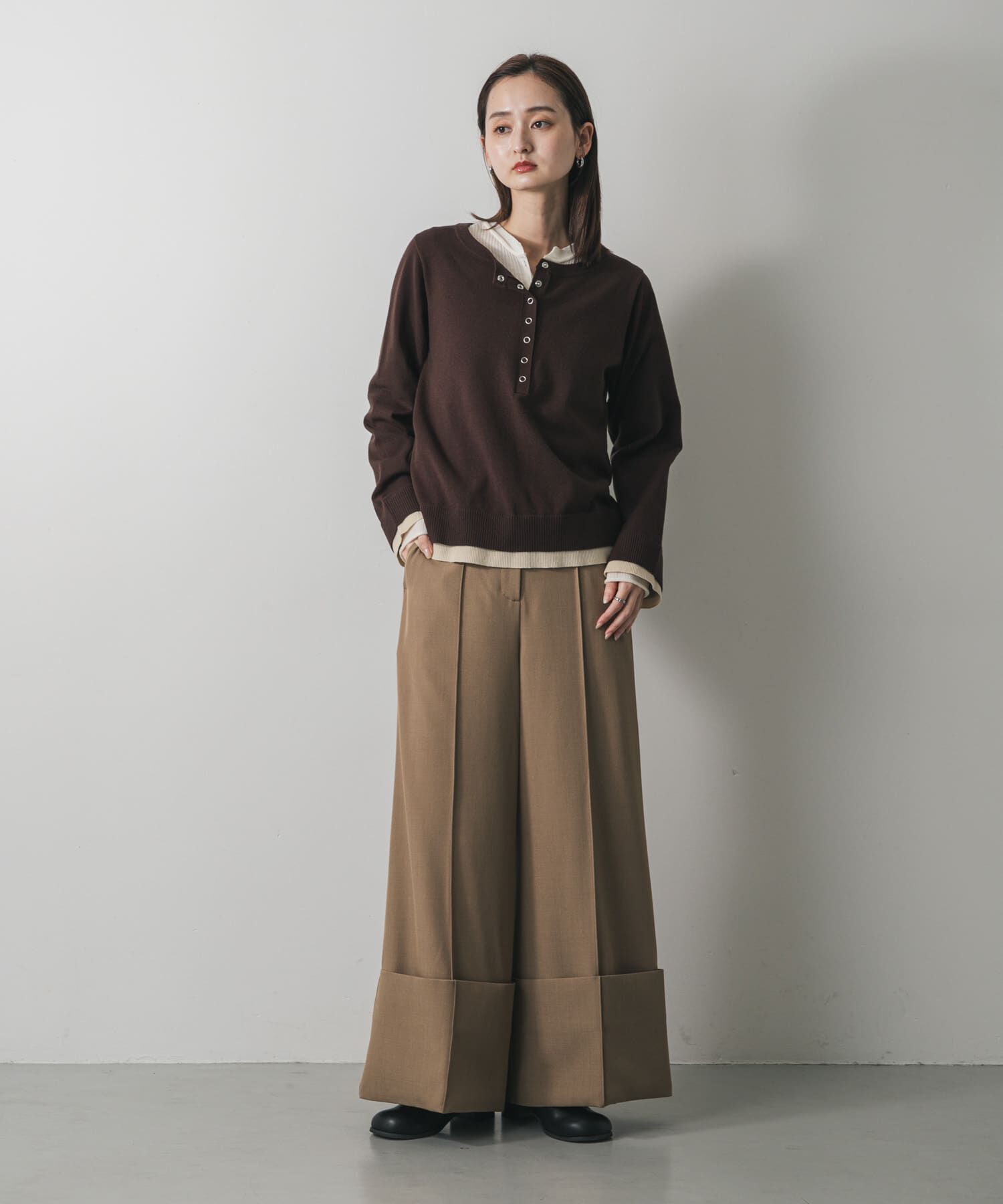 SENSE OF PLACE by URBAN RESEARCH「ヘンリーネックレイヤードセーター」|ニット・セーター|