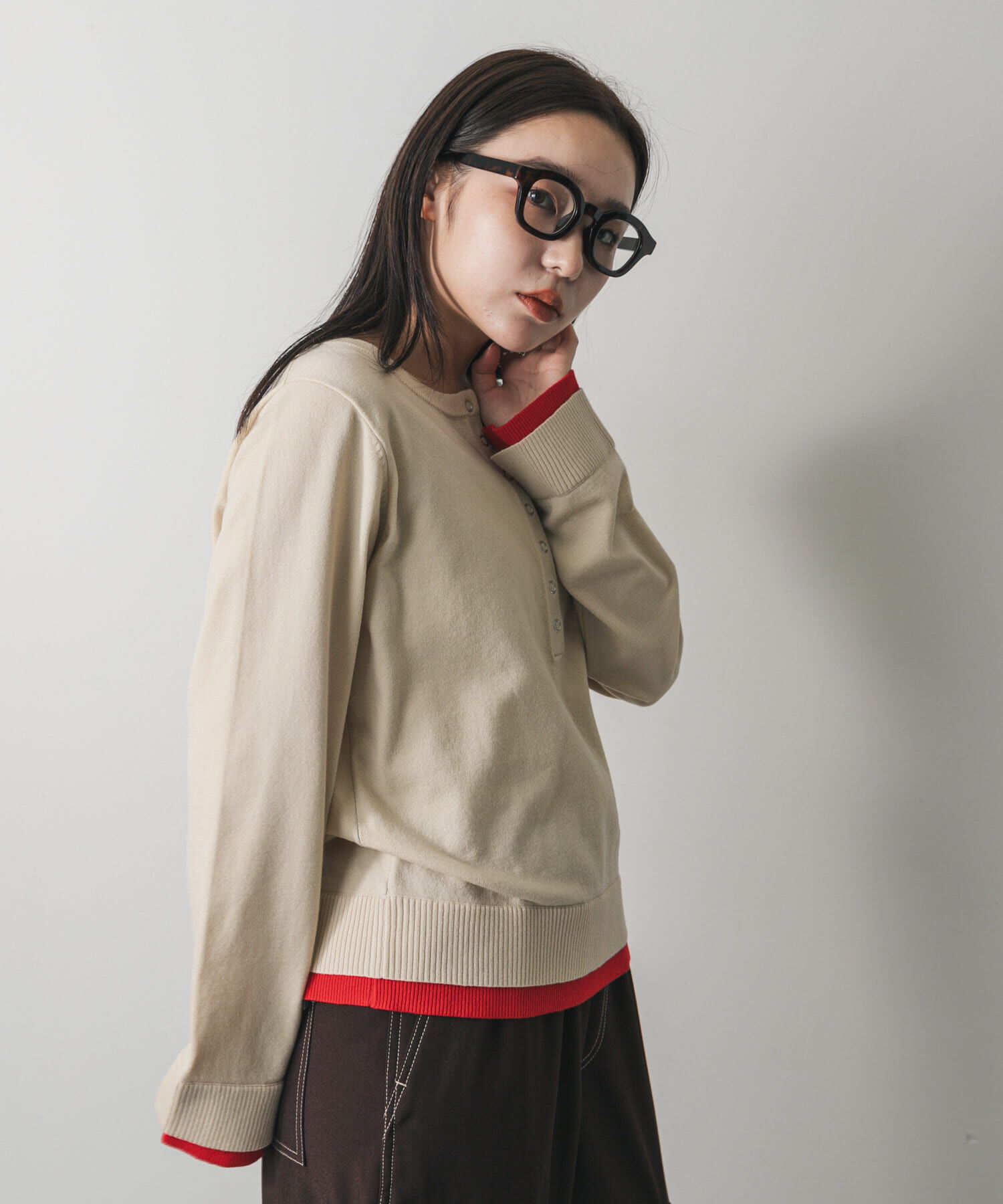 SENSE OF PLACE by URBAN RESEARCH「ヘンリーネックレイヤードセーター」|ニット・セーター|