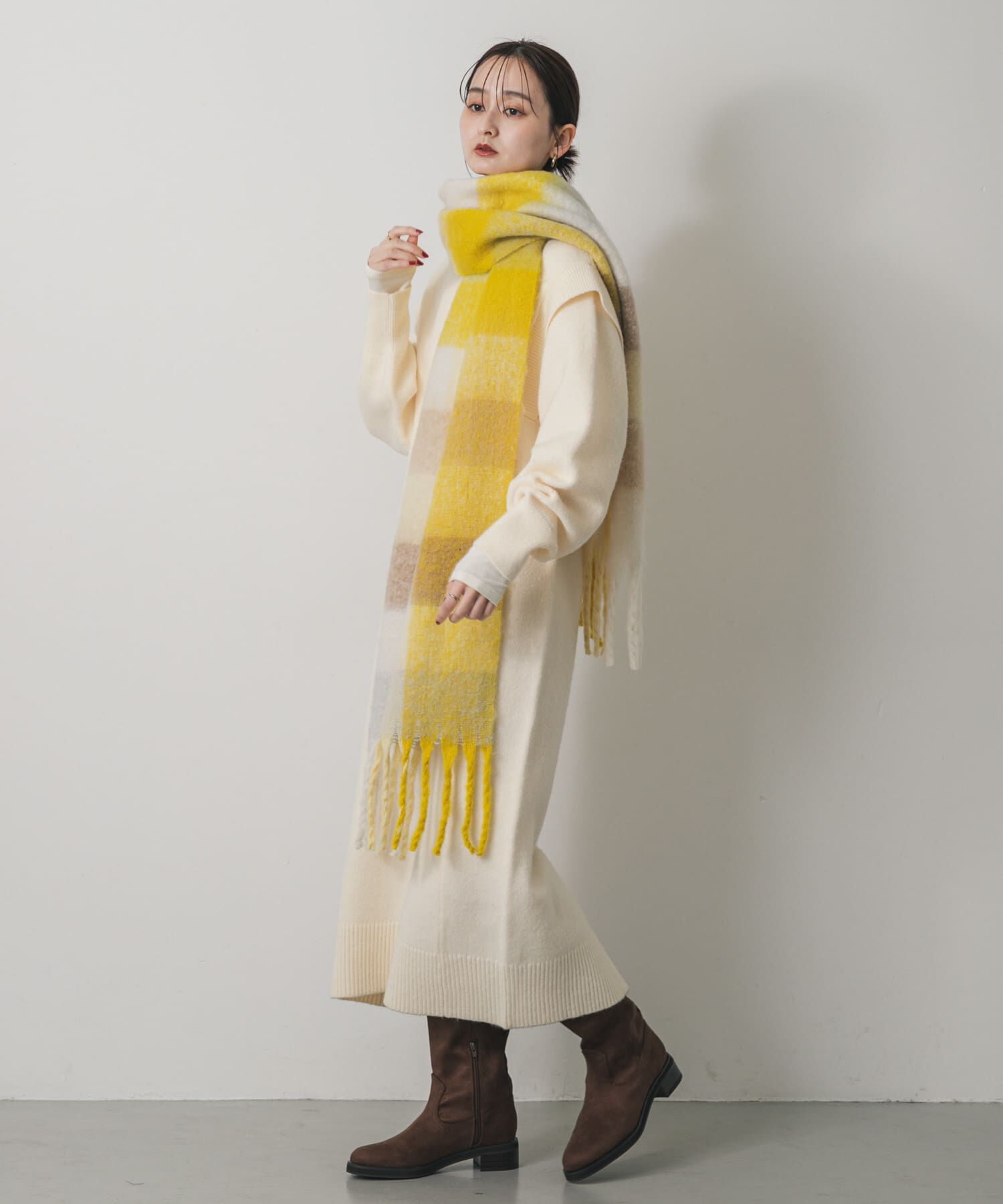 SENSE OF PLACE by URBAN RESEARCH「ボリュームチェックストール」|マフラー|