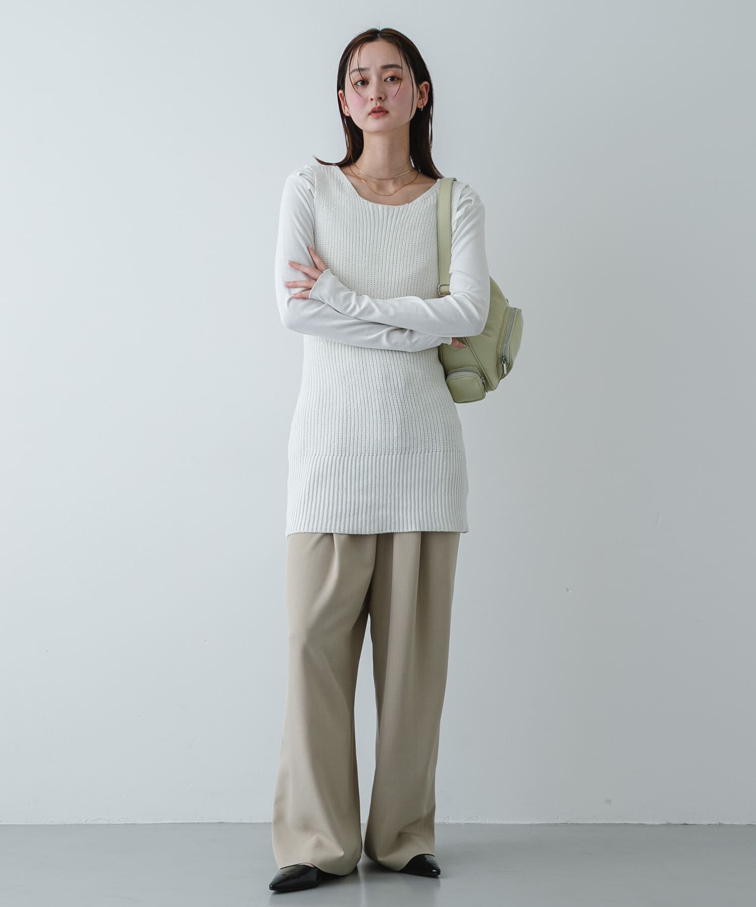 SENSE OF PLACE by URBAN RESEARCH「『洗濯可』ミドルゲージチュニックベスト」|ベスト・ジレ|