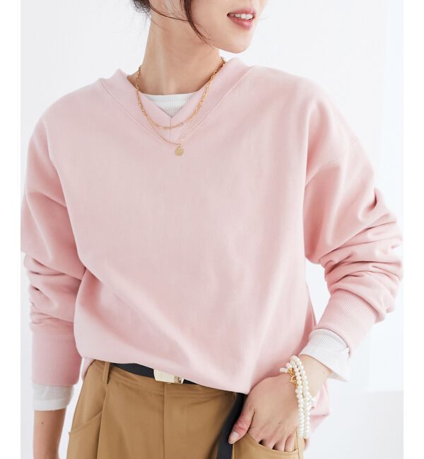 le.coeur blanc「《手洗い可能》2WAYカラースウェット」|スウェット・ジャージ|ピンク