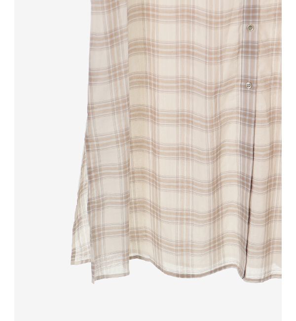  「シアーチェックシャツワンピース」|ワンピース|