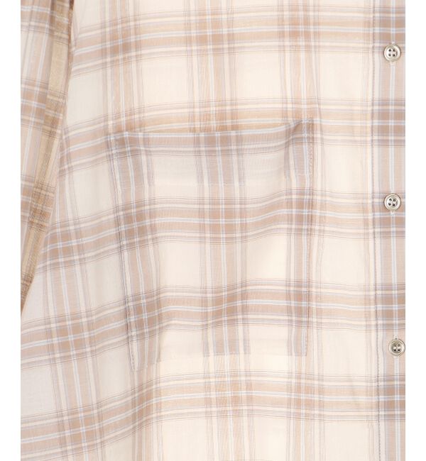  「シアーチェックシャツワンピース」|ワンピース|