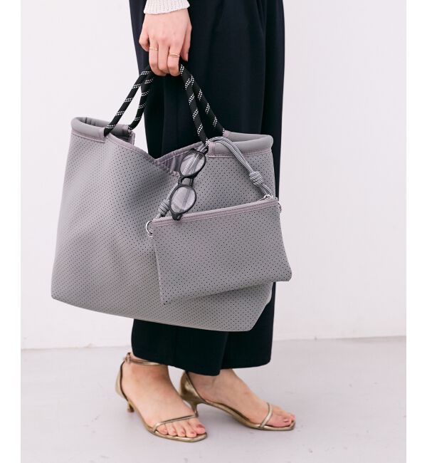  「ネオプレーンパンチングトート」|トートバッグ|グレー