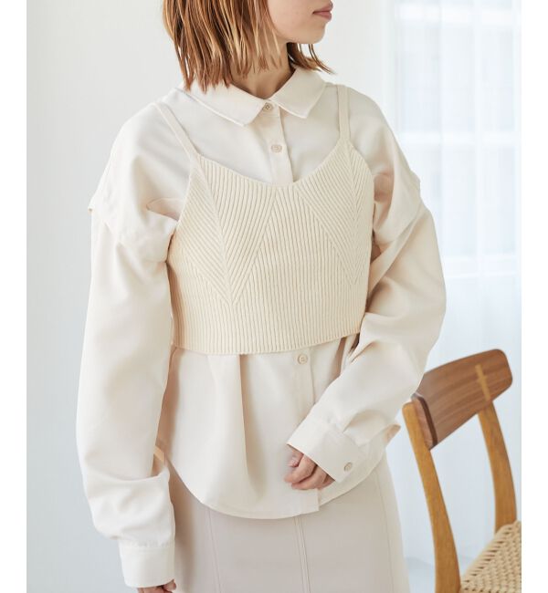 MAJESTICLEGON「ビスチェset肩あきシャツ」|シャツ・ブラウス|