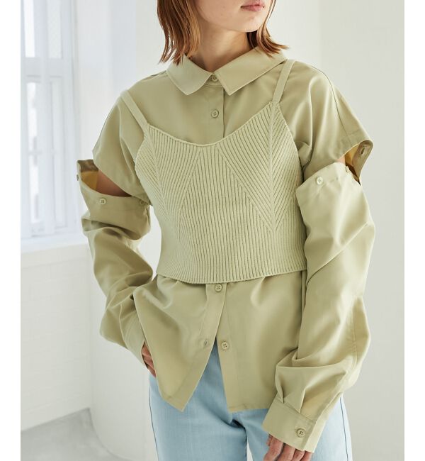 MAJESTICLEGON「ビスチェset肩あきシャツ」|シャツ・ブラウス|