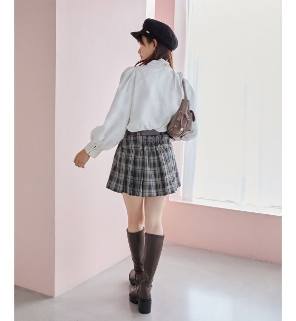 MAJESTICLEGON「太ベルトプリーツミニスカート」|スカート|