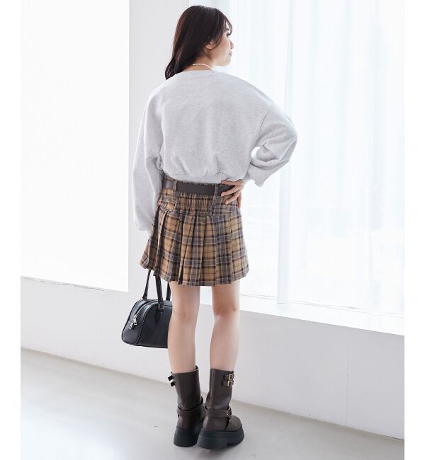 MAJESTICLEGON「太ベルトプリーツミニスカート」|スカート|