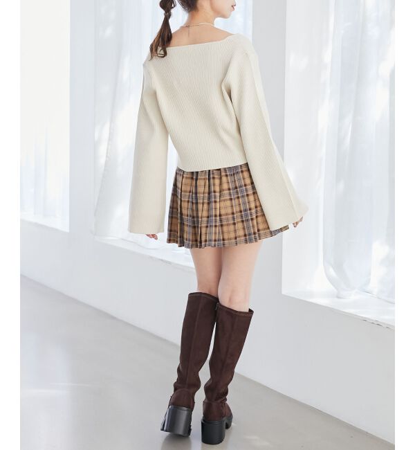 MAJESTICLEGON「太ベルトプリーツミニスカート」|スカート|