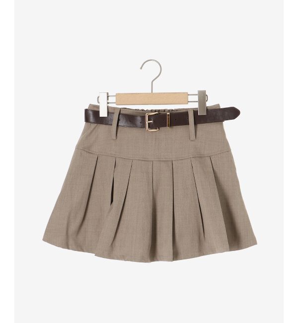 MAJESTICLEGON「太ベルトプリーツミニスカート」|スカート|