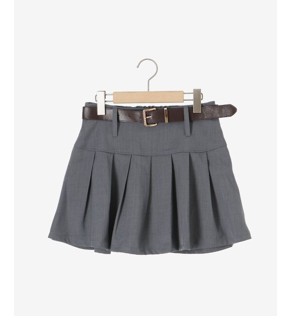 MAJESTICLEGON「太ベルトプリーツミニスカート」|スカート|