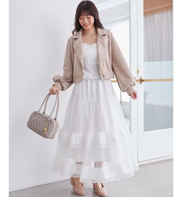  「カップ付きシャーリングキャミ」|キャミソール|