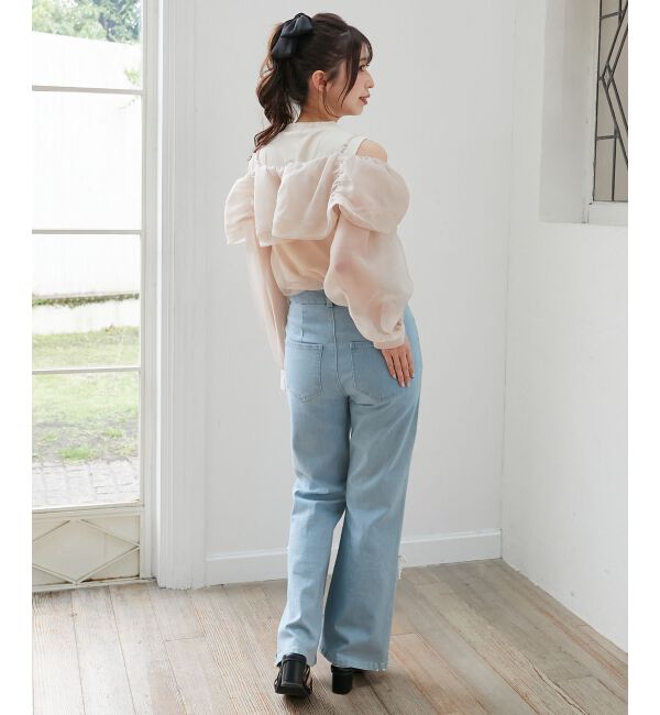  「タンクセットリボンシアーブラウス」|シャツ・ブラウス|