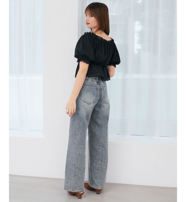  「フロントリボンオフショルブラウス」|シャツ・ブラウス|