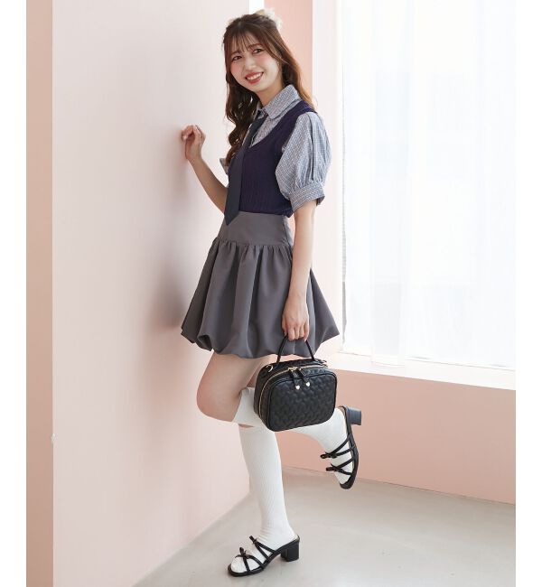  「&infin;ネクタイセットシャツドッキングニット」|ニット・セーター|