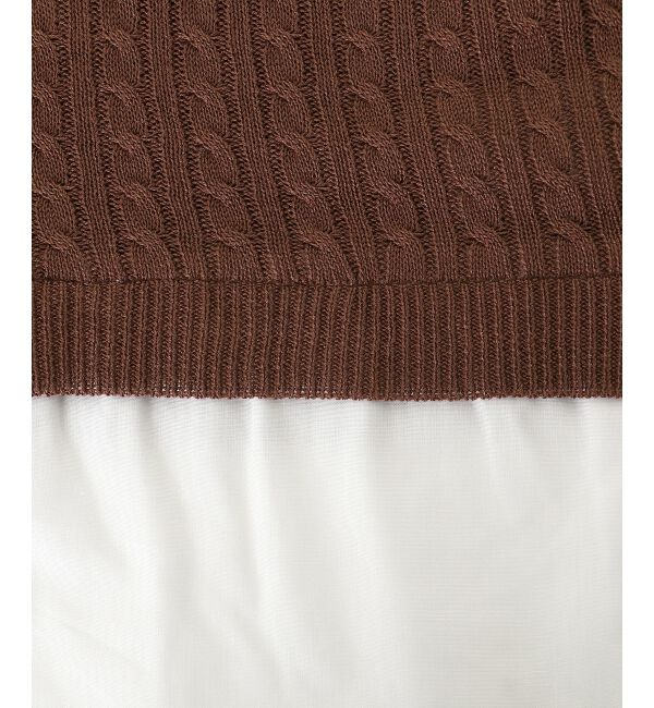  「&infin;ネクタイセットシャツドッキングニット」|ニット・セーター|