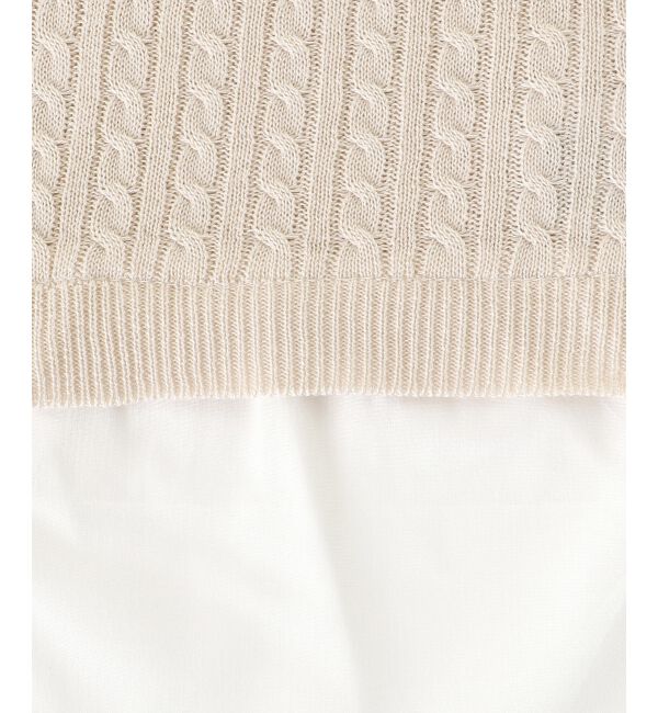  「&infin;ネクタイセットシャツドッキングニット」|ニット・セーター|