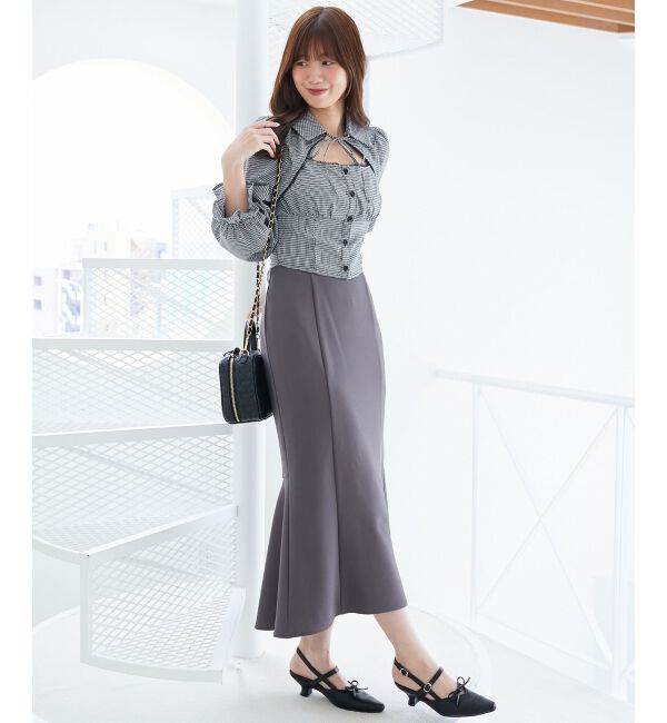  「デコルテオープン長袖ブラウス」|シャツ・ブラウス|