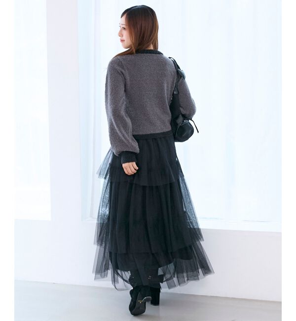  「キラキラベロアリボンカーディガン」|カーディガン|