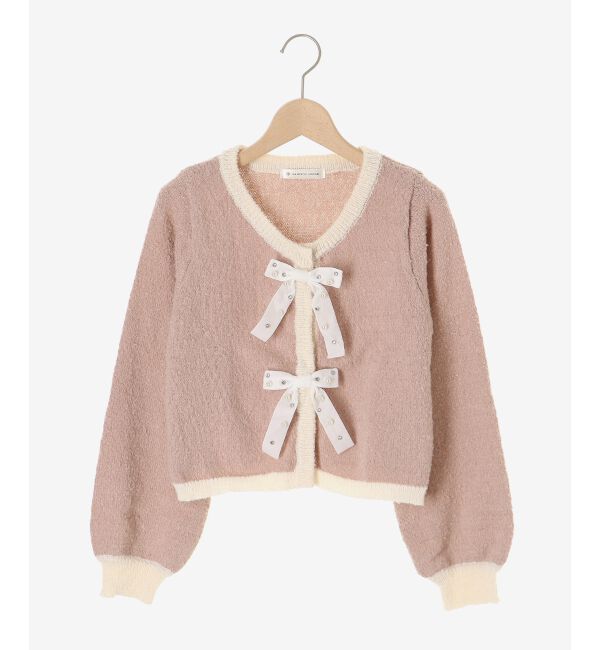  「キラキラベロアリボンカーディガン」|カーディガン|