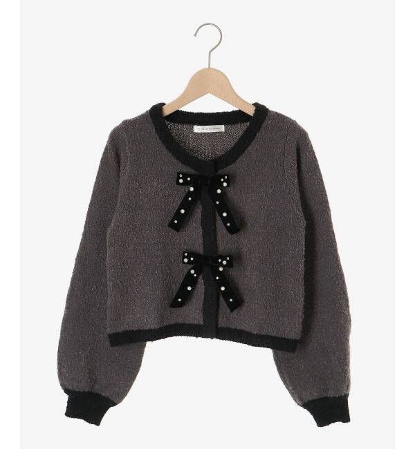  「キラキラベロアリボンカーディガン」|カーディガン|