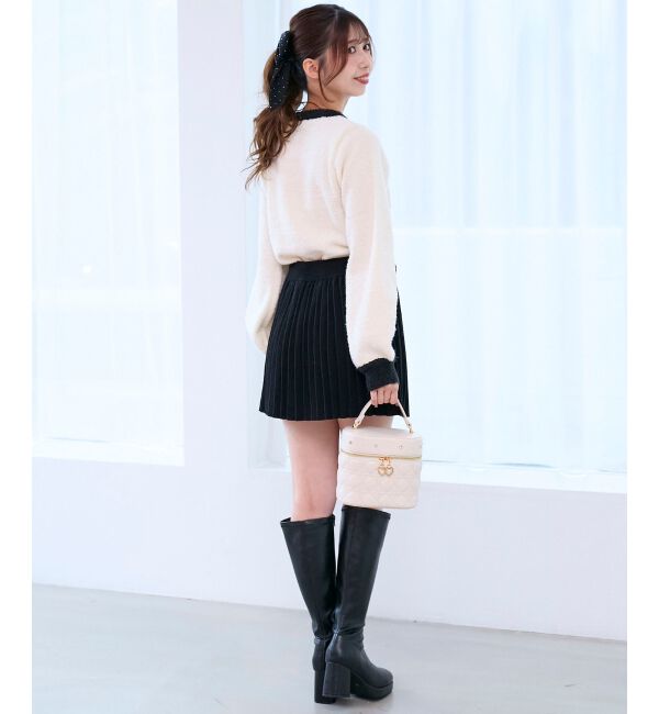  「キラキラベロアリボンカーディガン」|カーディガン|