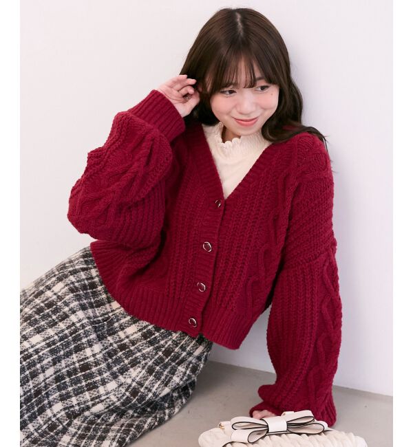  「ハートマシュマロモールカーディガン」|カーディガン|