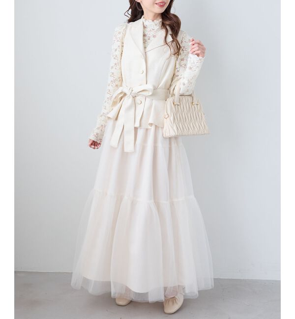  「レースハイネックトップス」|Tシャツ・カットソー|