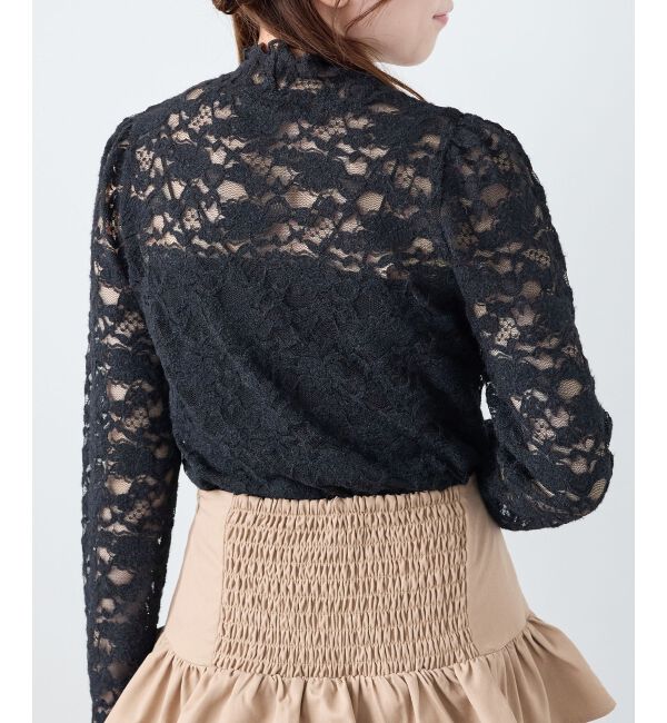  「レースハイネックトップス」|Tシャツ・カットソー|