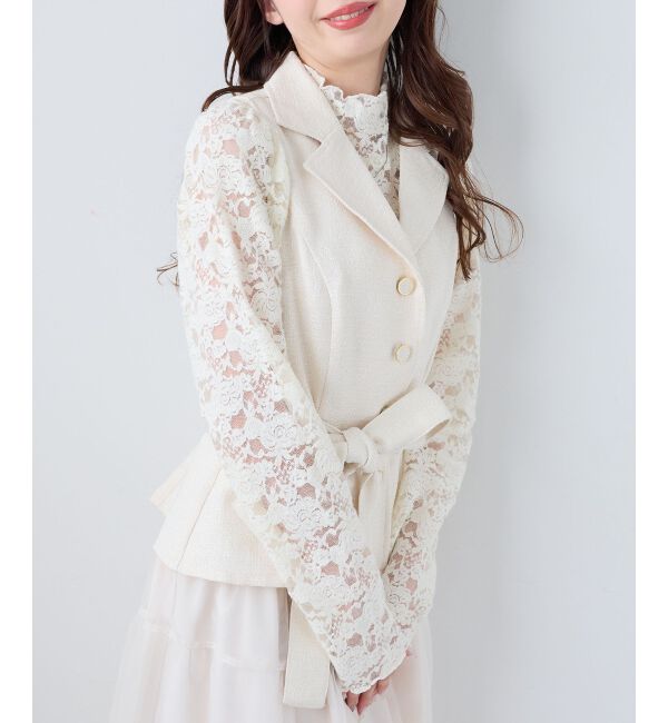  「レースハイネックトップス」|Tシャツ・カットソー|