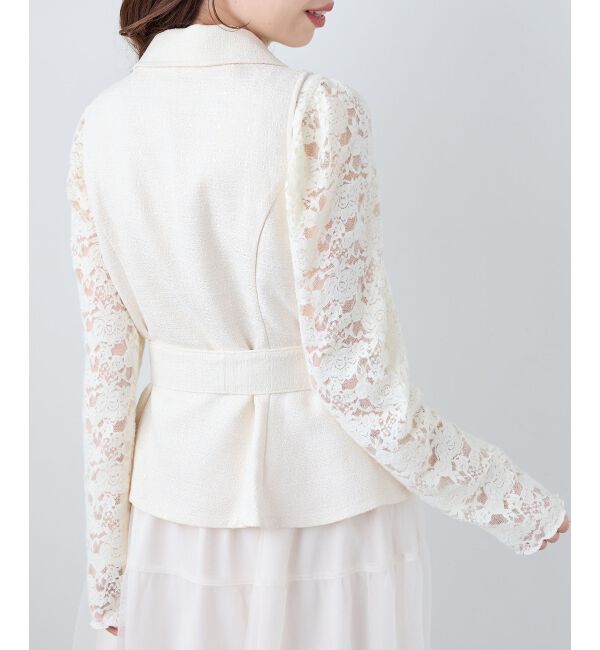  「レースハイネックトップス」|Tシャツ・カットソー|