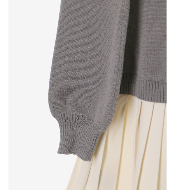  「レイヤードライクプリーツニットワンピ」|ワンピース|