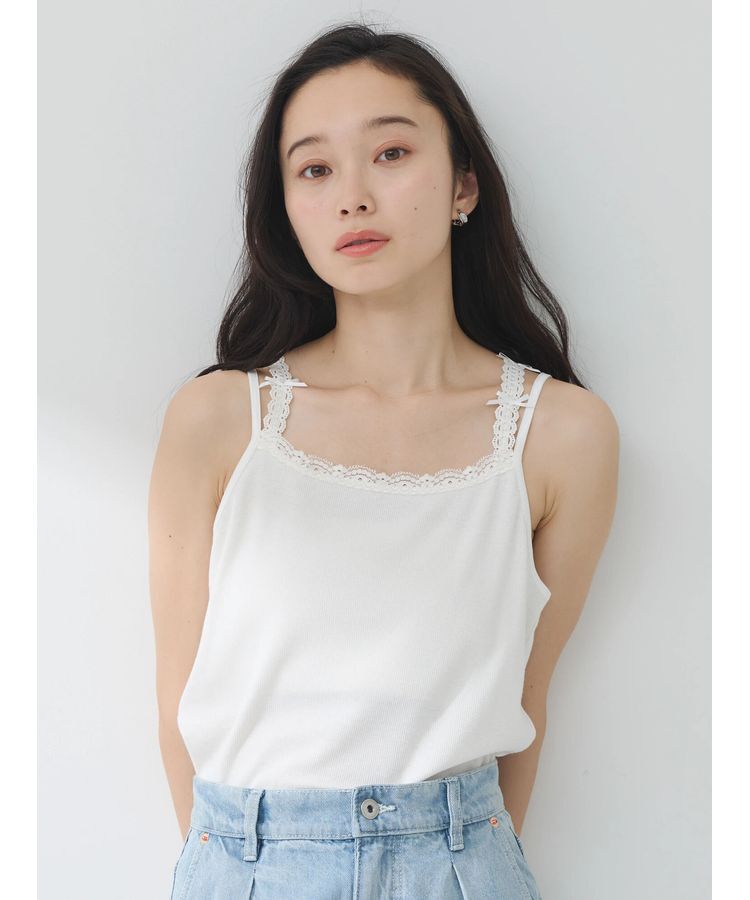 earth music&ecology「リボンホルターネックキャミソール」|インナー|Ivory