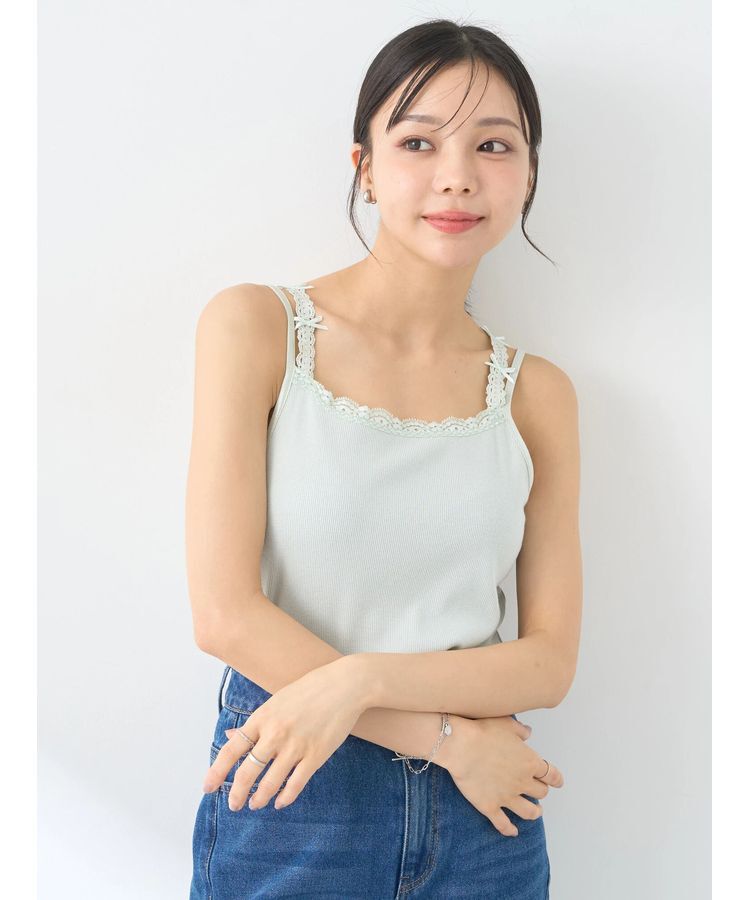 earth music&ecology「リボンホルターネックキャミソール」|インナー|Mint