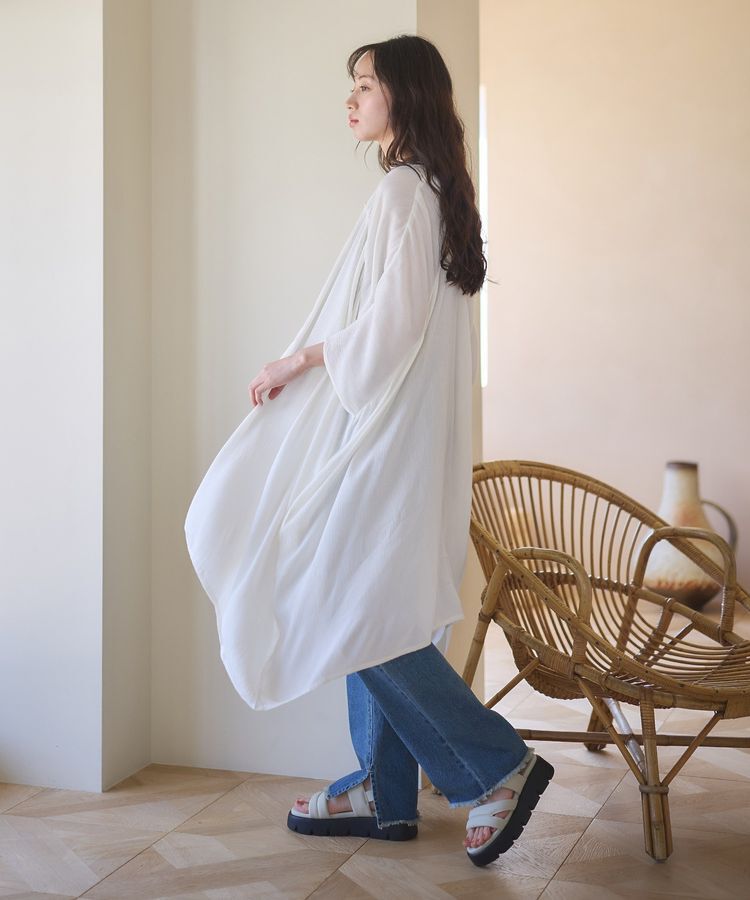earth music&ecology「レーヨンビッグシャツチュニック」|チュニック|