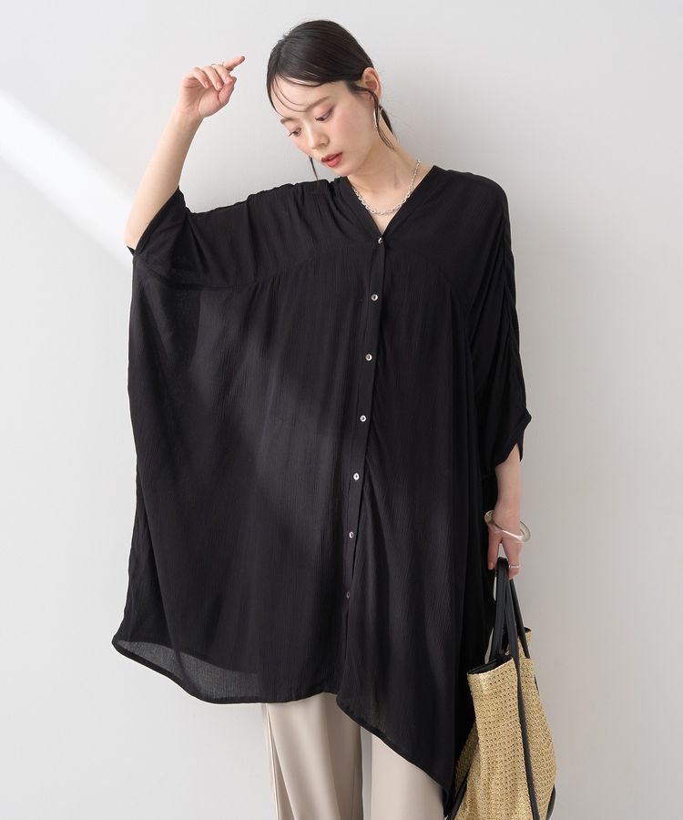 earth music&ecology「レーヨンビッグシャツチュニック」|チュニック|