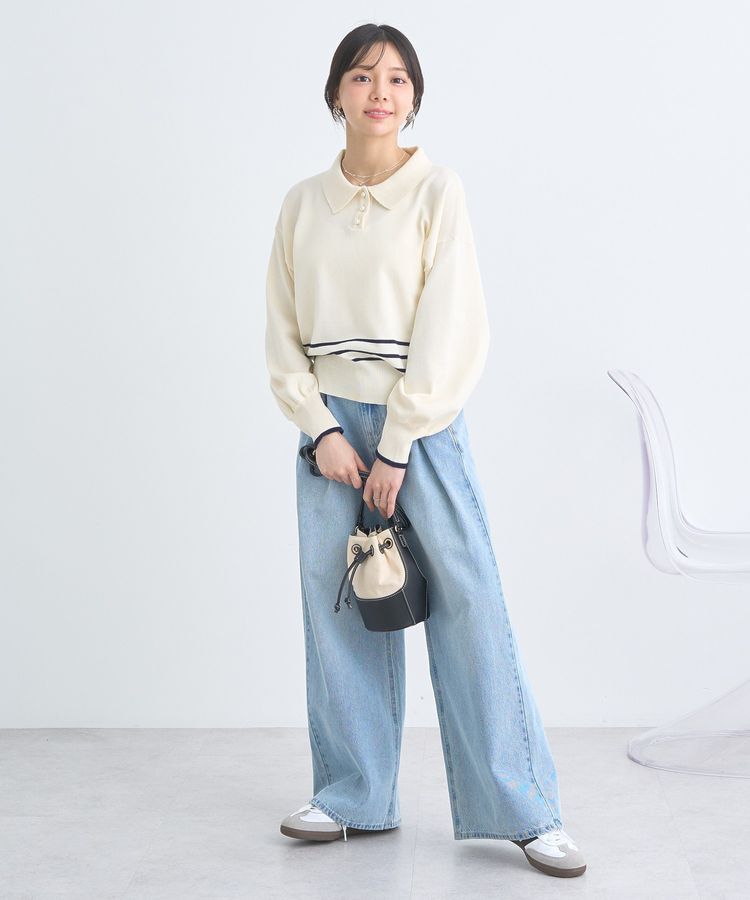 earth music&ecology「パールボタンニットプルオーバー」|ニット・セーター|