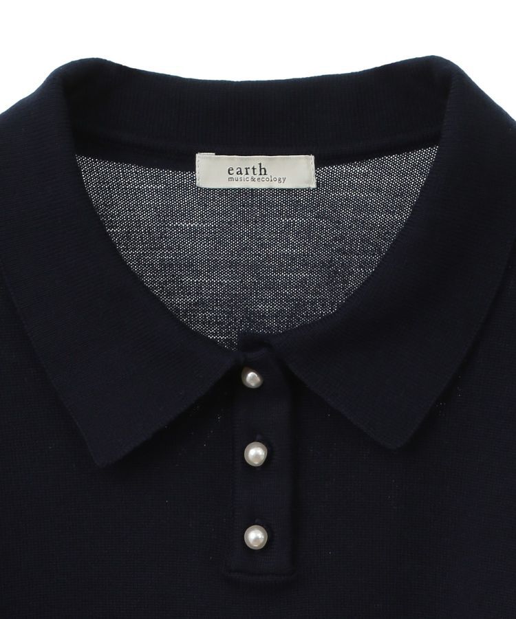 earth music&ecology「パールボタンニットプルオーバー」|ニット・セーター|