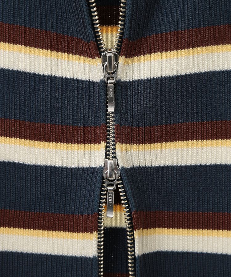 earth music&ecology「Wジップリブカーディガン」|カーディガン|