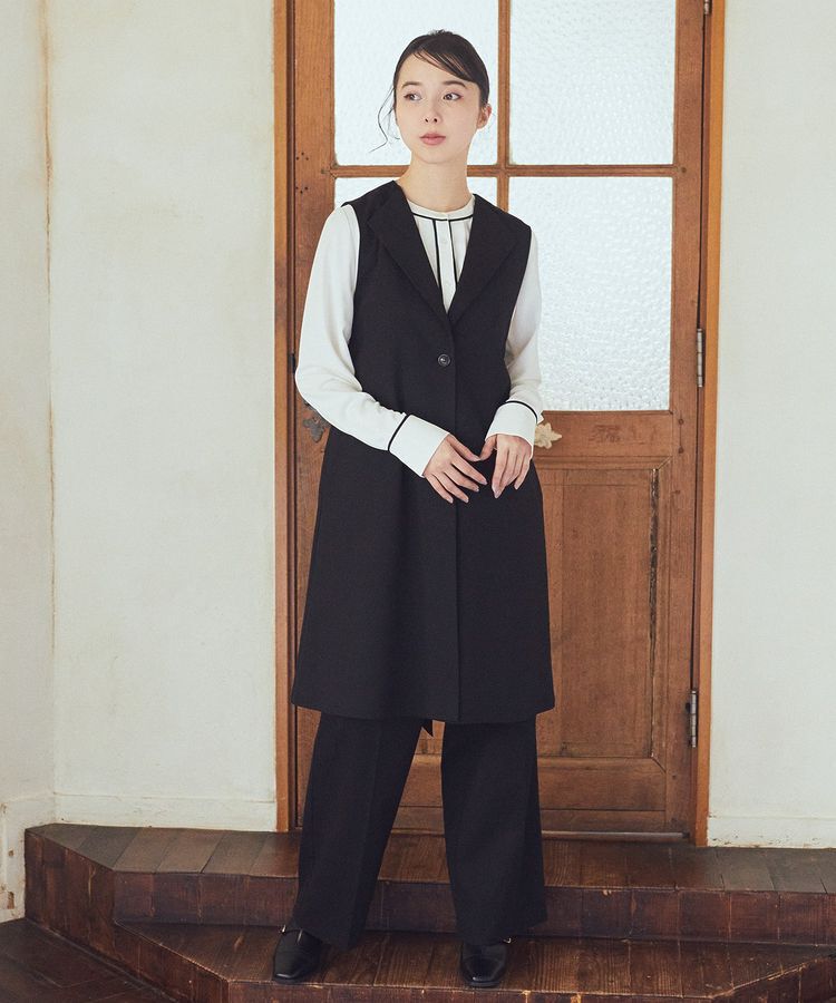 earth music&ecology「ミドル丈ジレ」|ベスト・ジレ|