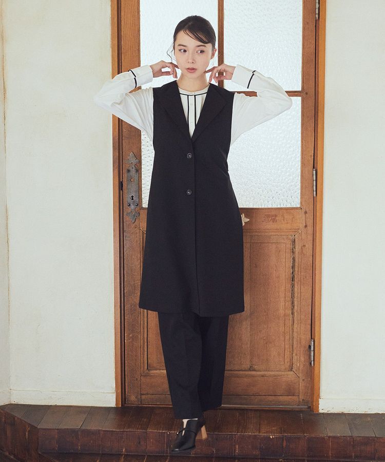 earth music&ecology「ミドル丈ジレ」|ベスト・ジレ|