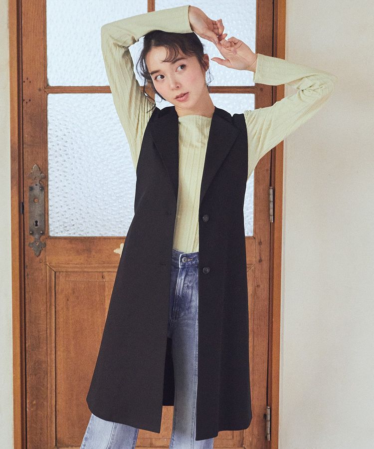earth music&ecology「ミドル丈ジレ」|ベスト・ジレ|