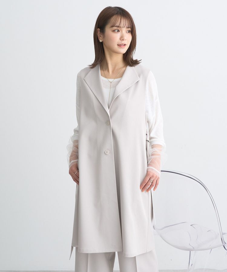 earth music&ecology「ミドル丈ジレ」|ベスト・ジレ|