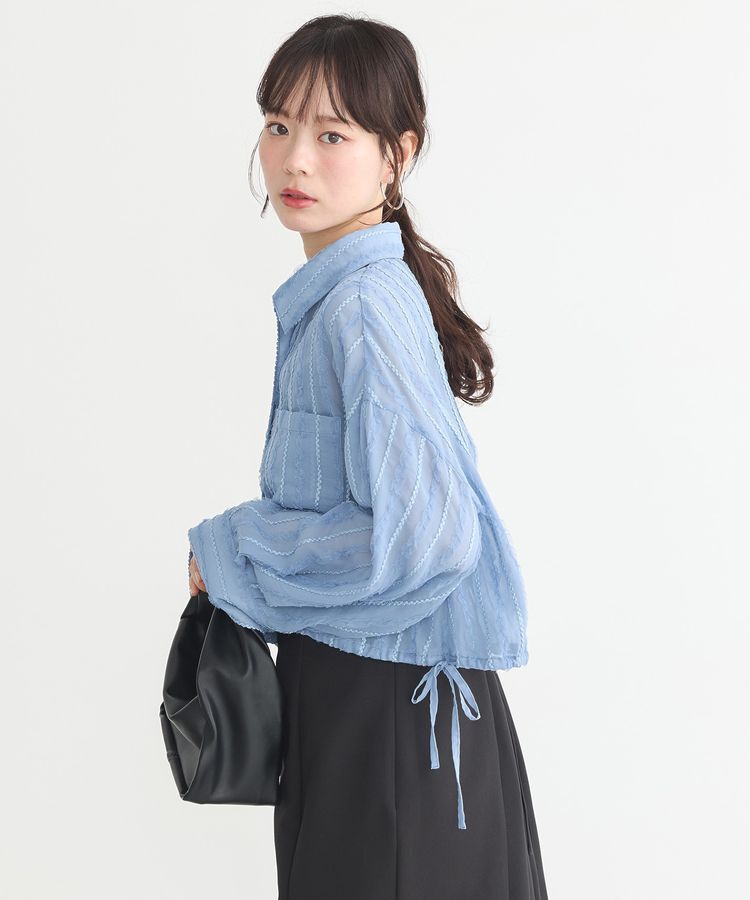 earth music&ecology「シアージャカードショートシャツ」|シャツ・ブラウス|