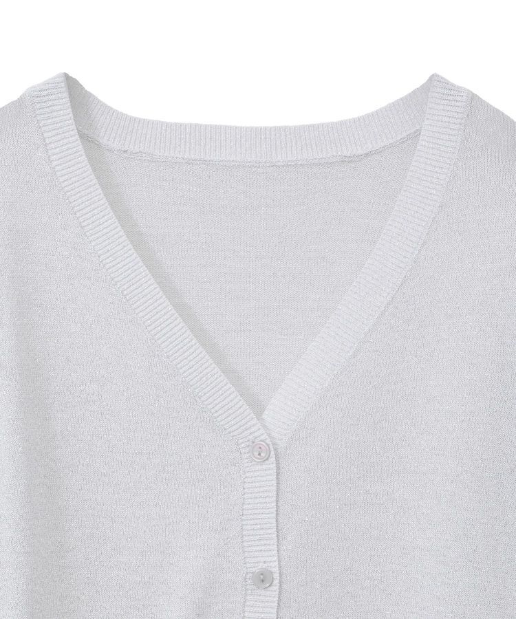 earth music&ecology「シアーラメVネックカーディガン」|カーディガン|