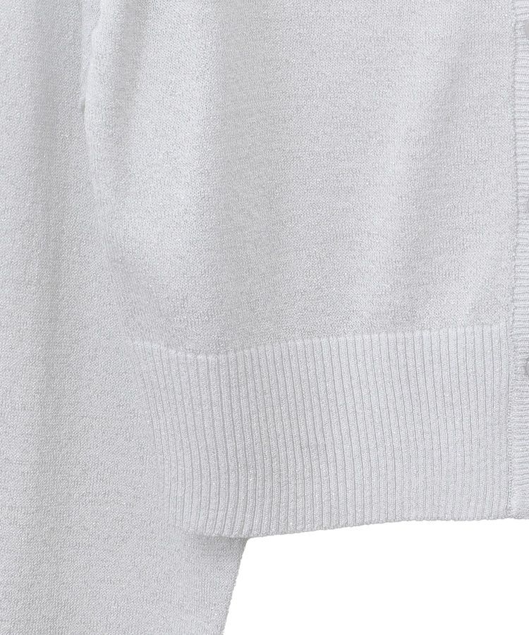 earth music&ecology「シアーラメVネックカーディガン」|カーディガン|