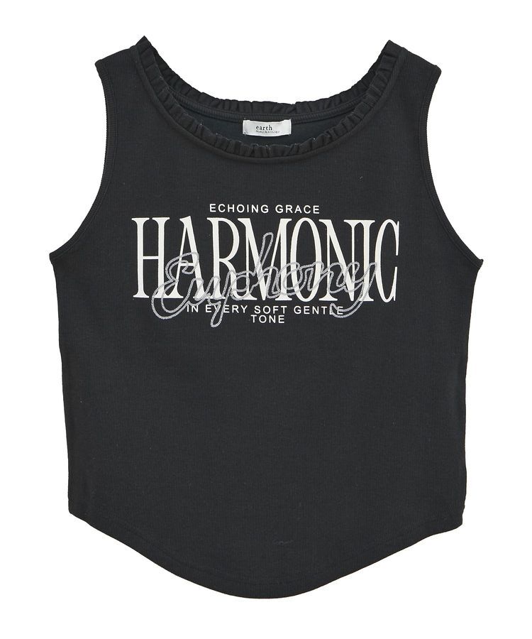 earth music&ecology「フリルロゴノースリーブプルオーバー」|キャミソール|