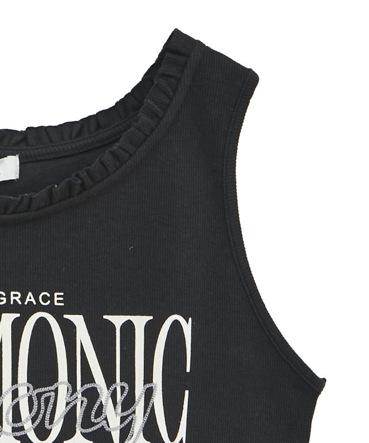 earth music&ecology「フリルロゴノースリーブプルオーバー」|キャミソール|