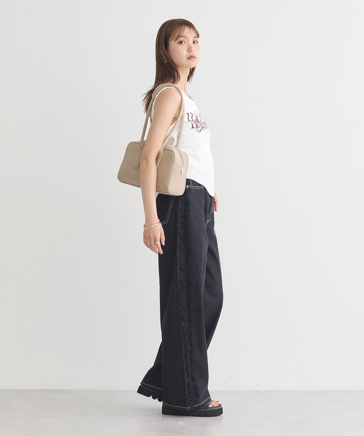 earth music&ecology「フリルロゴノースリーブプルオーバー」|キャミソール|